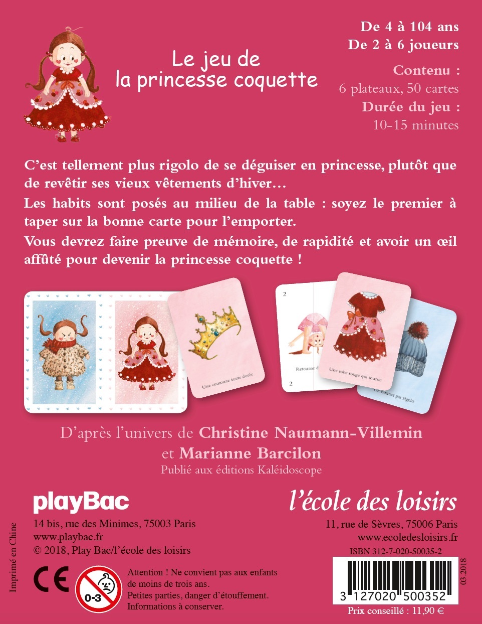 Le jeu de princesse coquette - Christine Naumann-Villemin, Marianne Barcilon - EDL
