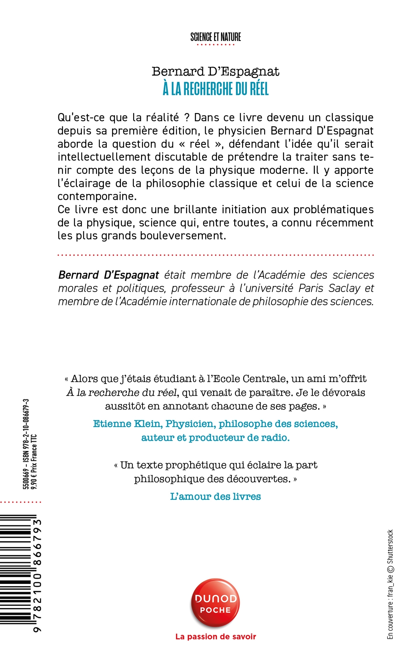 A la recherche du réel - Bernard Espagnat, Etienne Klein - DUNOD