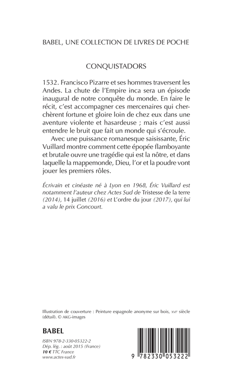 Conquistadors - Éric Vuillard - ACTES SUD