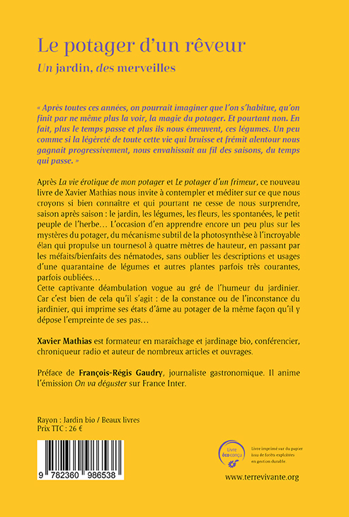 Le potager d'un rêveur - Xavier Mathias - TERRE VIVANTE