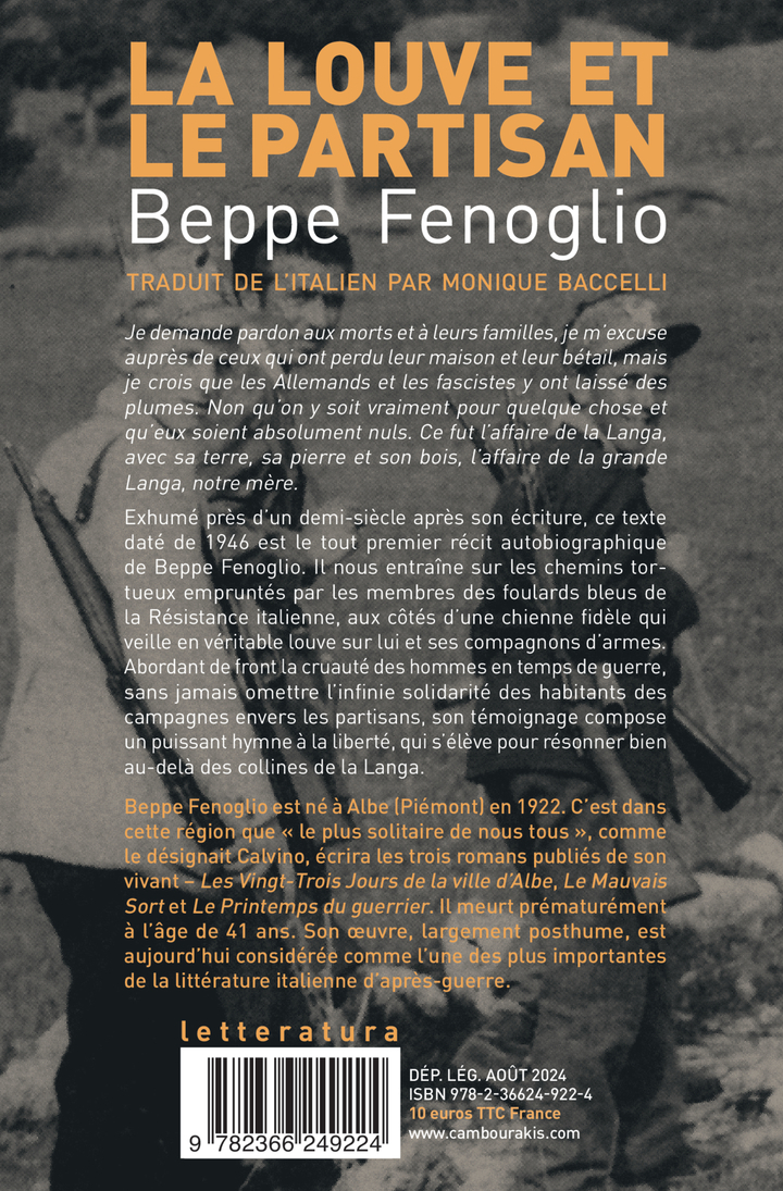 La Louve et le Partisan - Beppe Fenoglio, Monique BACCELLI - CAMBOURAKIS