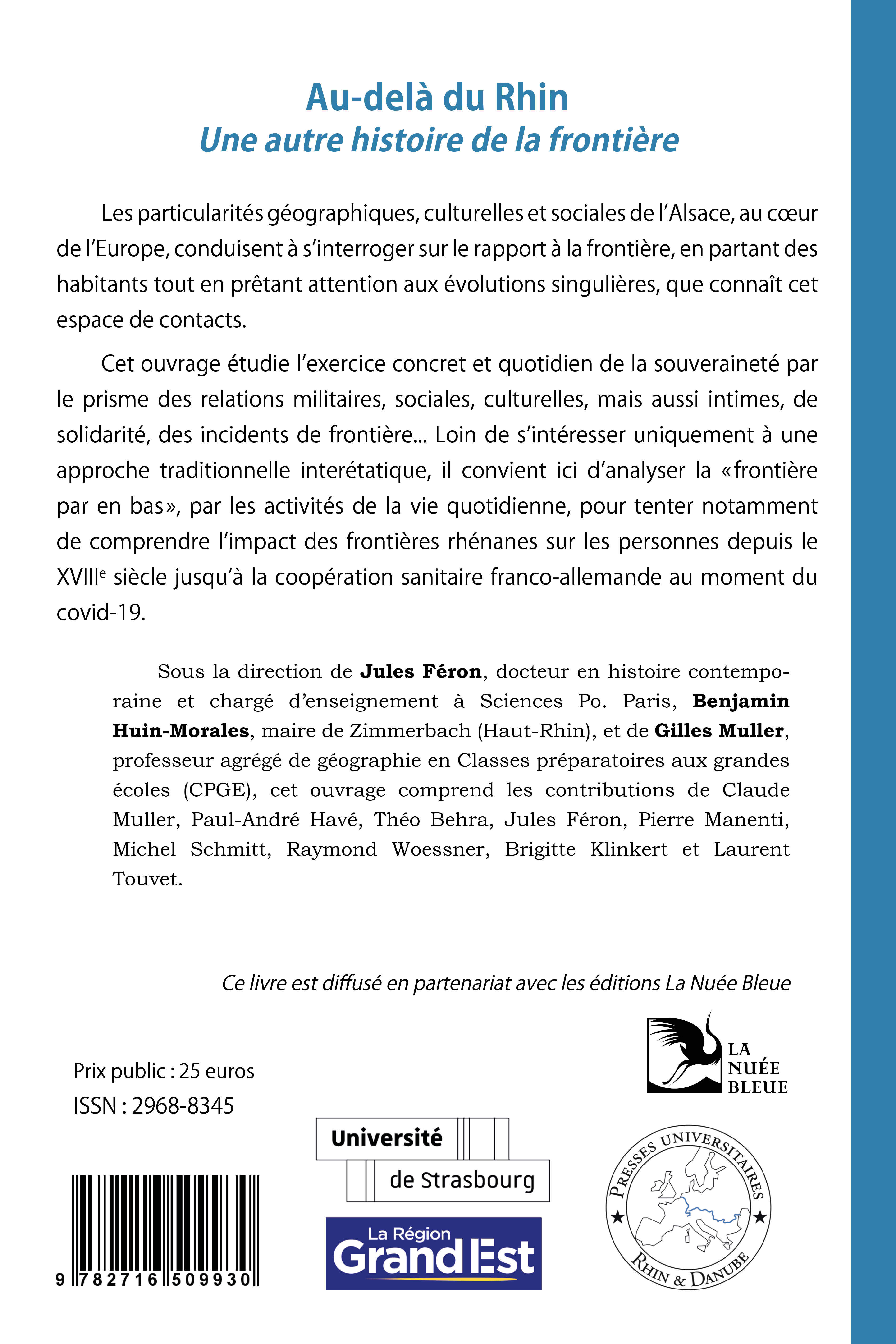 Au-delà du Rhin - Jules Féron, Benjamin HUIN-MORALES, Gilles MULLER, Gilles MULLER - LA NUEE BLEUE